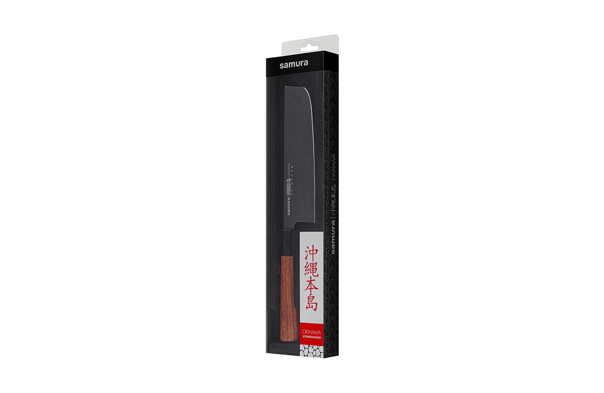 Samura Okinawa Stonewash Nakiri Knife