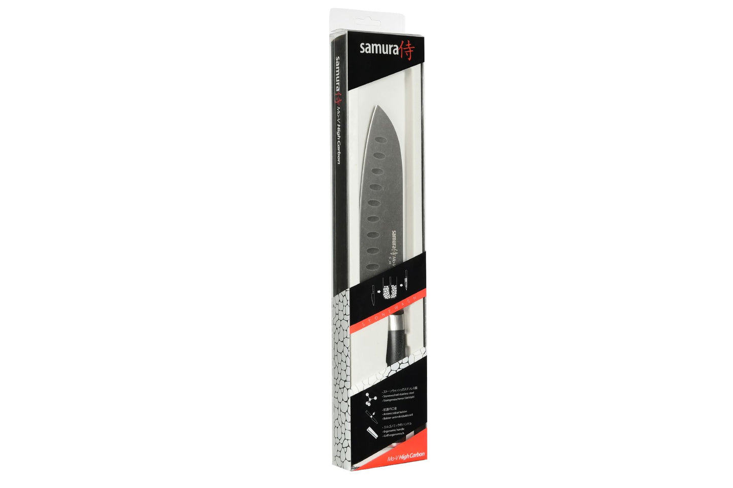 Mo-V Stonewash Santoku Knife