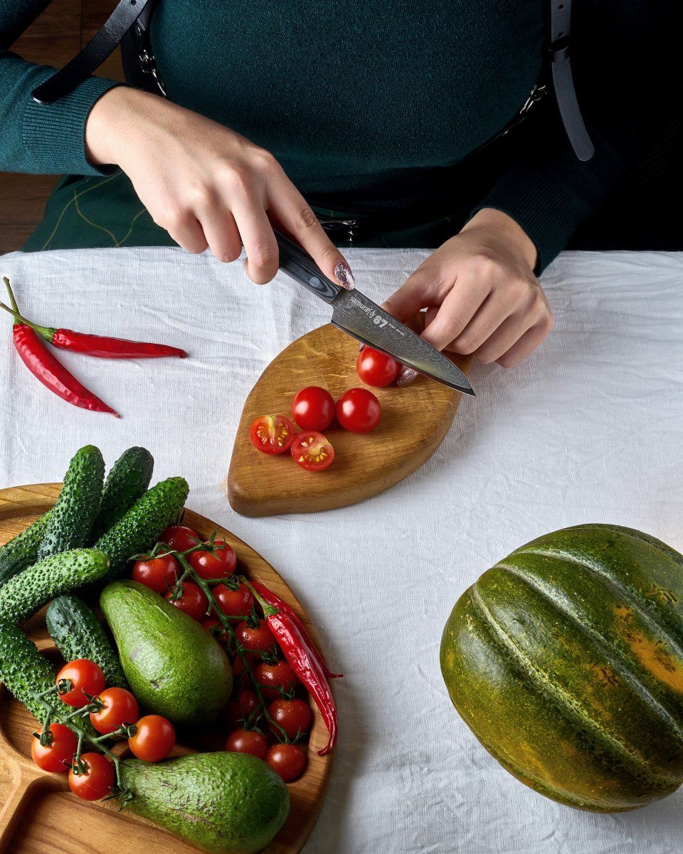 67 Damascus Vegetable Knife
