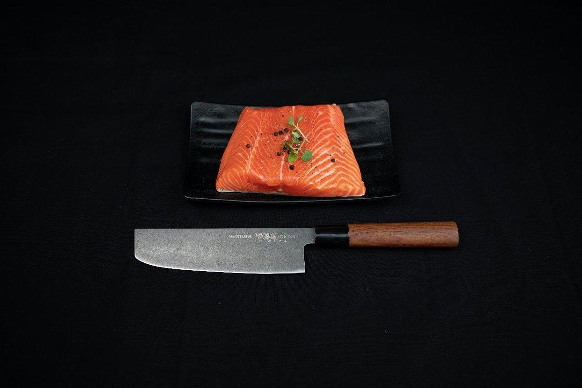 Samura Okinawa Stonewash Nakiri Knife