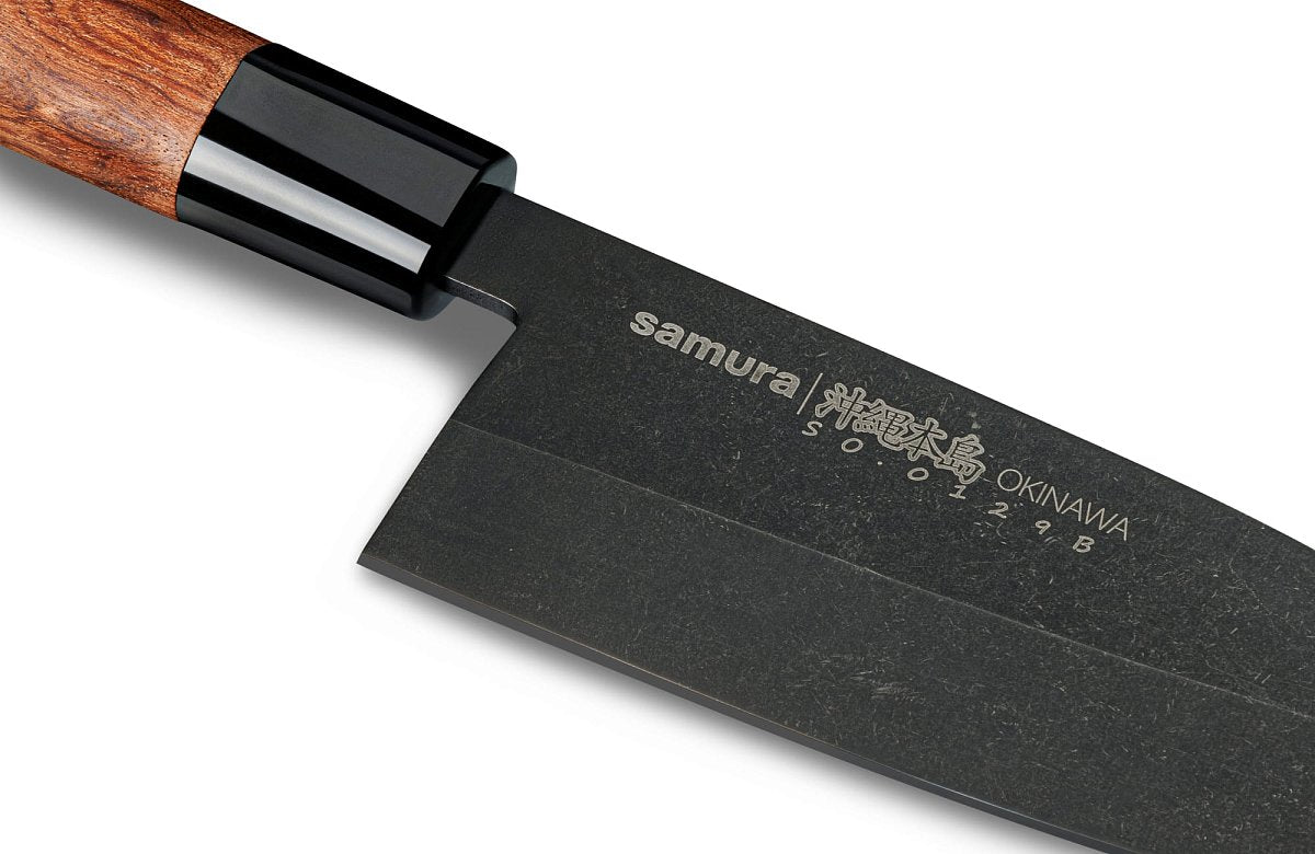 Samura Okinawa Stonewash Deba Knife