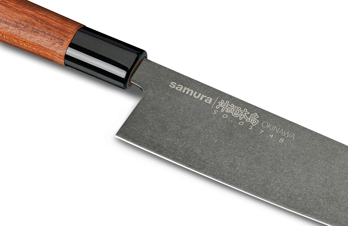Samura Okinawa Stonewash Nakiri Knife